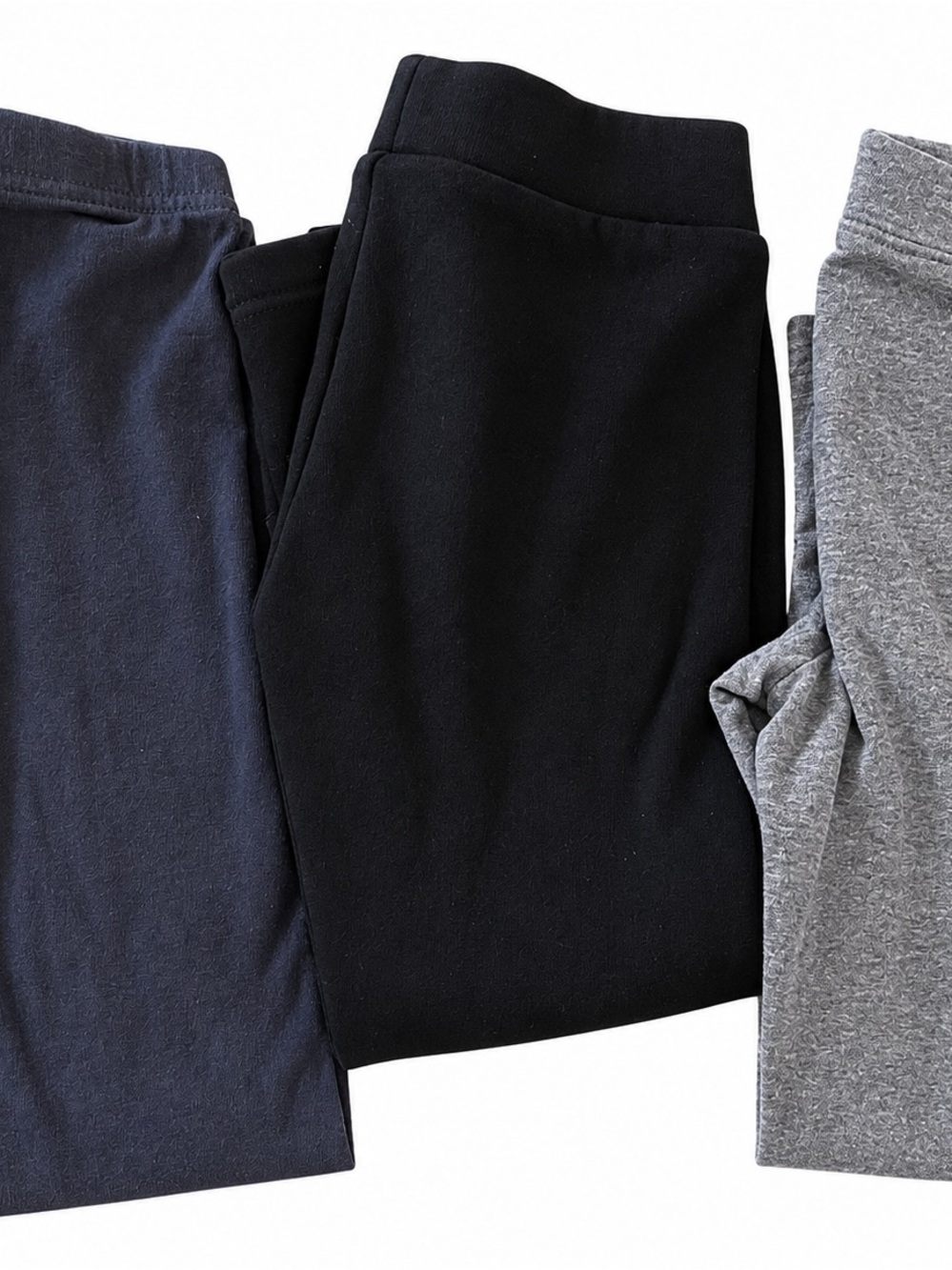 Old Navy Girls Black, Charcoal & Navy Leggings Trio